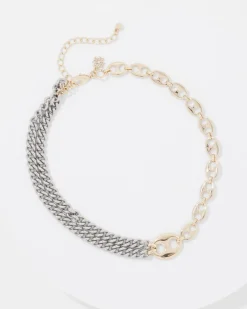 Gold + Silver Mariner Links Necklace*White House Black Market Discount