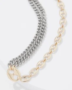 Gold + Silver Mariner Links Necklace*White House Black Market Discount