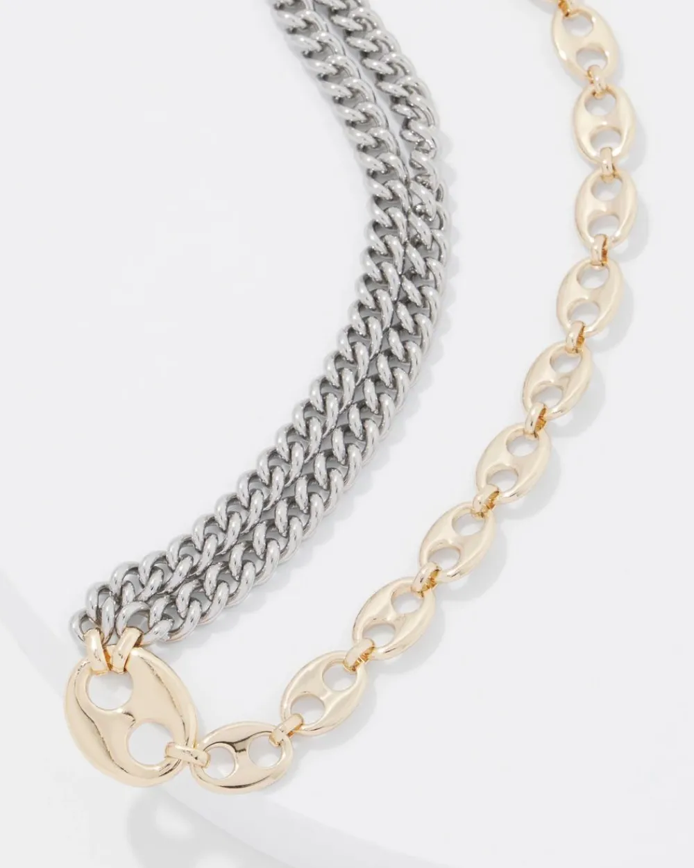 Gold + Silver Mariner Links Necklace*White House Black Market Discount