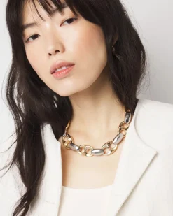 Gold + Silver Mariner Links Necklace*White House Black Market Discount