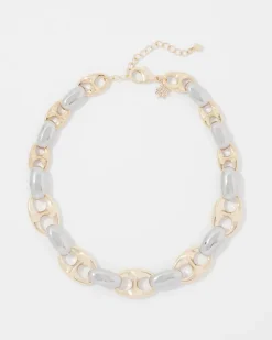 Gold + Silver Mariner Links Necklace*White House Black Market Discount