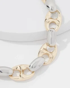 Gold + Silver Mariner Links Necklace*White House Black Market Discount