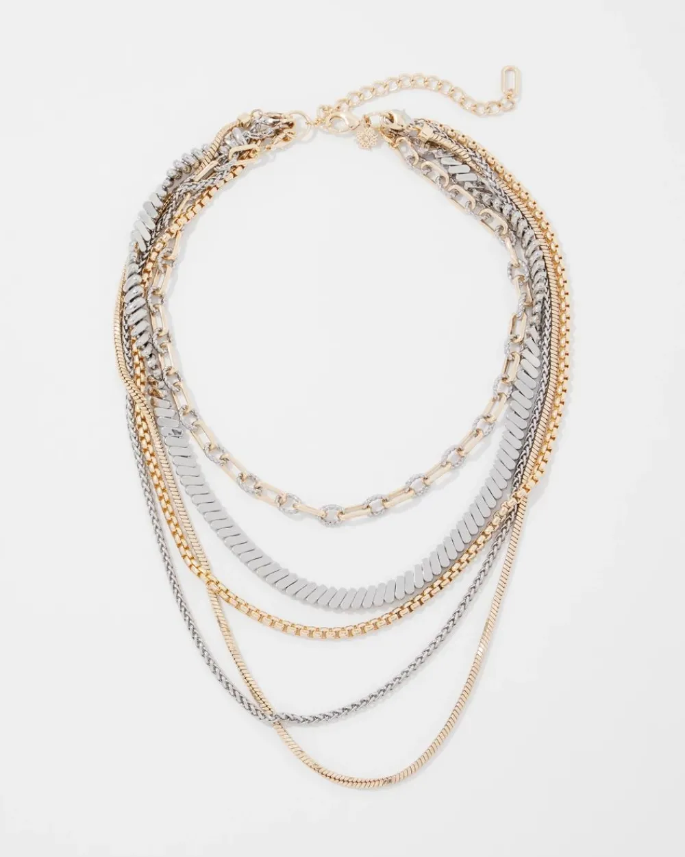 Gold + Silver Mixed Chain Convertible Necklace*White House Black Market Clearance