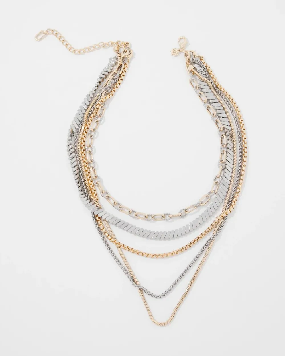 Gold + Silver Mixed Chain Convertible Necklace*White House Black Market Clearance