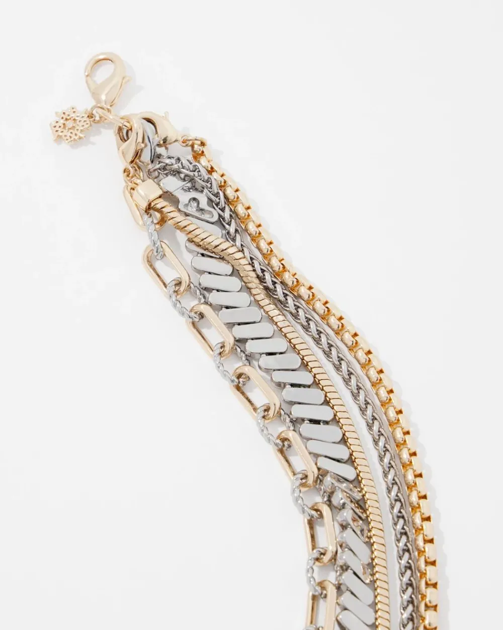 Gold + Silver Mixed Chain Convertible Necklace*White House Black Market Clearance