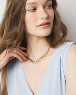 Gold + Silver Pavé Link Necklace*White House Black Market Discount