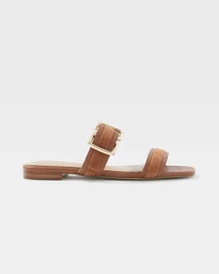 Gold Buckle Flat Sandal*White House Black Market Online