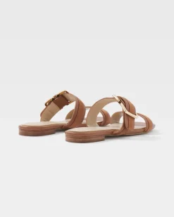 Gold Buckle Flat Sandal*White House Black Market Online