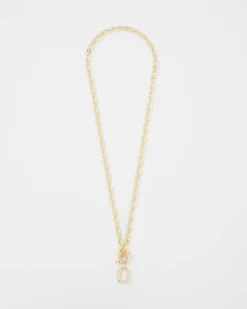Gold Double Links Toggle Necklace*White House Black Market Hot