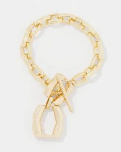Gold Double Links Toggle Bracelet*White House Black Market Outlet