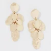 Gold Hammered Disc Drop Earrings*White House Black Market Clearance