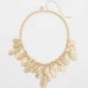 Gold Hammered Disc Single Strand Necklace*White House Black Market Online