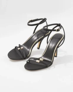 Gold Hardware Strappy High Heel Sandal*White House Black Market Fashion
