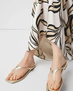 Gold Metallic Heel Sandal*White House Black Market Sale
