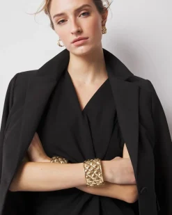 Gold Quilted Cuff*White House Black Market Fashion