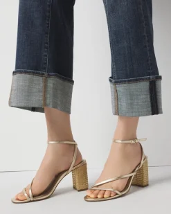 Gold Raffia Sandal*White House Black Market New