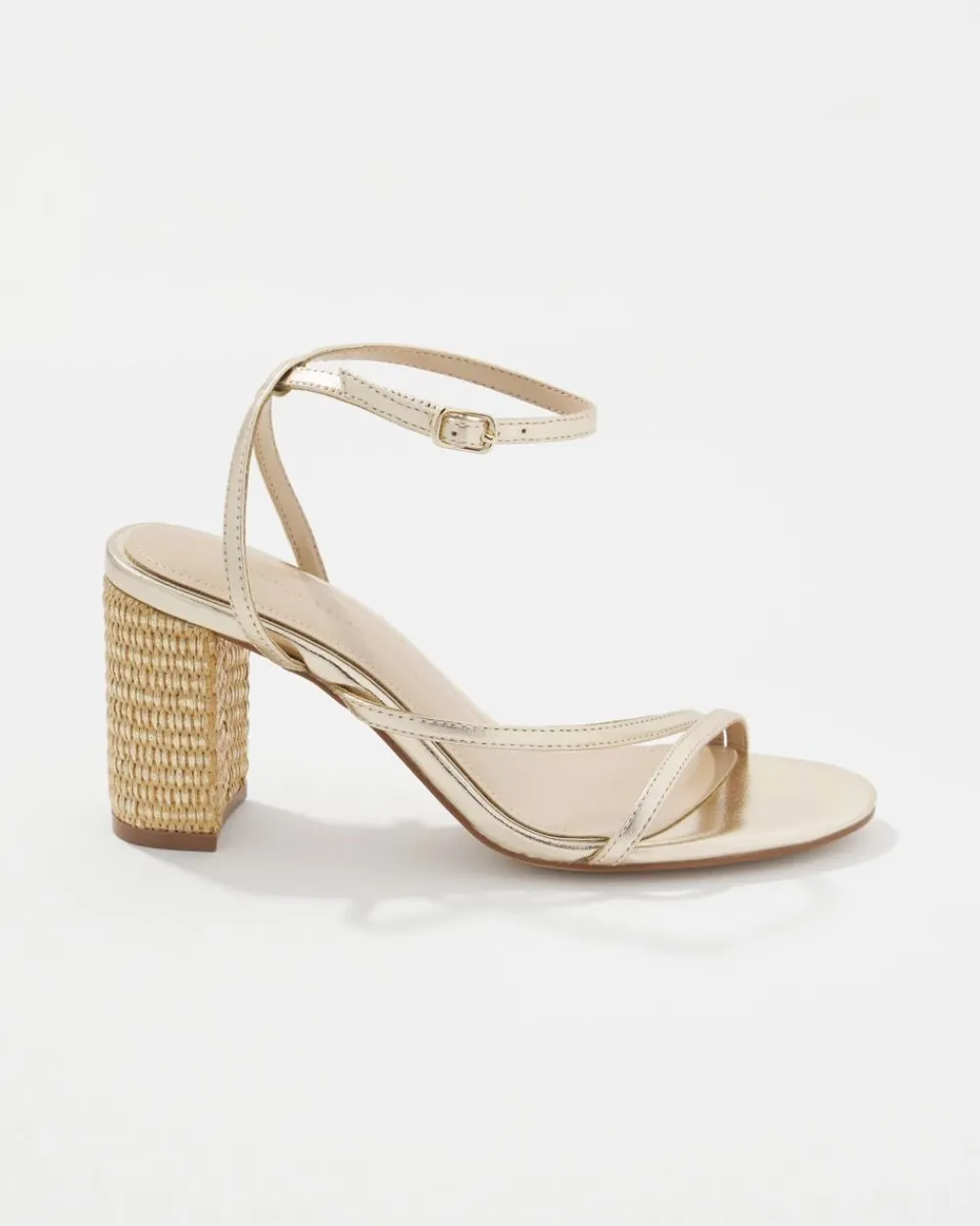 Gold Raffia Sandal*White House Black Market New