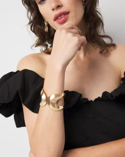 Gold Sculptural Cuff*White House Black Market New