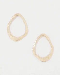 Gold Sculptural Hoop Earrings*White House Black Market Outlet