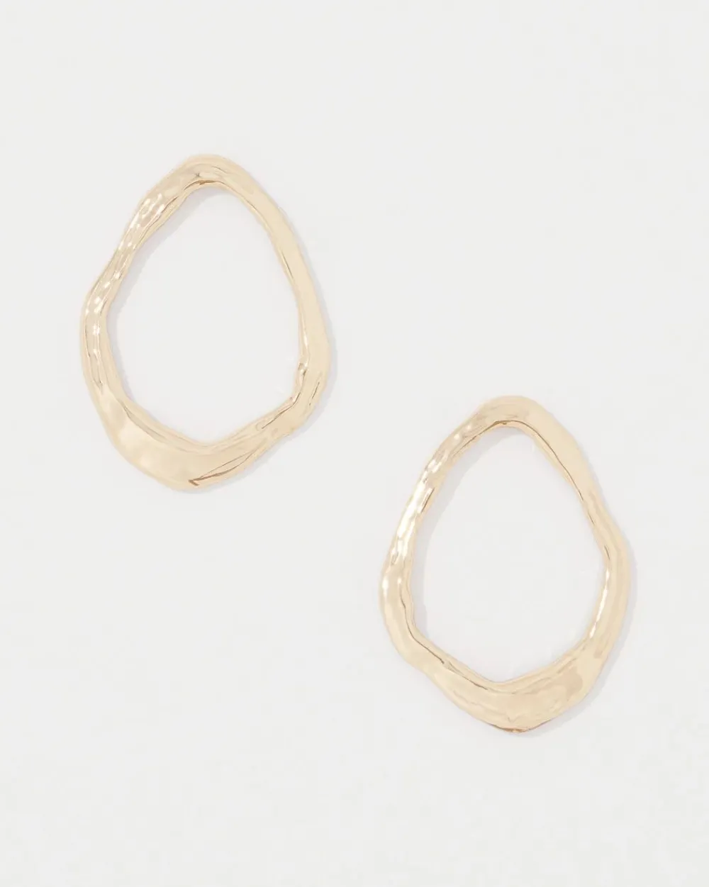 Gold Sculptural Hoop Earrings*White House Black Market Outlet