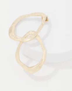 Gold Sculptural Hoop Earrings*White House Black Market Outlet