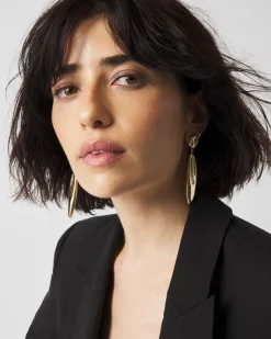 Gold Sculptural Statement Drop Earrings*White House Black Market Hot