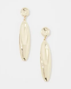 Gold Sculptural Statement Drop Earrings*White House Black Market Hot