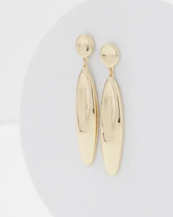 Gold Sculptural Statement Drop Earrings*White House Black Market Hot