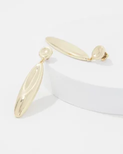 Gold Sculptural Statement Drop Earrings*White House Black Market Hot