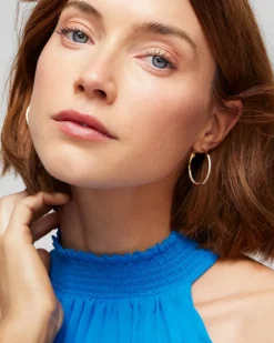 Gold Small Pave Hoop Earring*White House Black Market Online