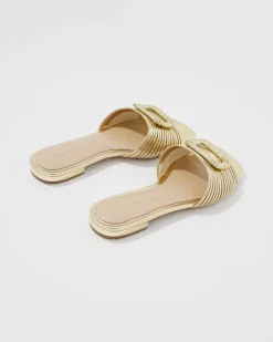 Gold Strappy Slide*White House Black Market Discount