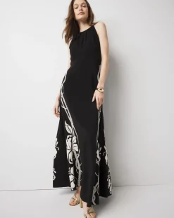 Graphic Floral Maxi Dress*White House Black Market Clearance