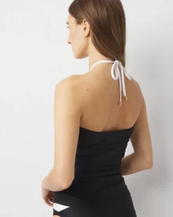 Halter Rectangle-Ring Tankini Swim Top*White House Black Market Clearance