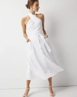 Halter Trench Midi Dress*White House Black Market Outlet