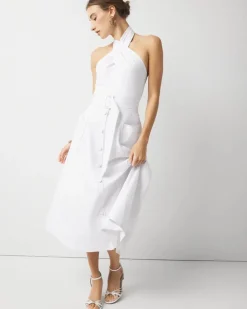 Halter Trench Midi Dress*White House Black Market Outlet