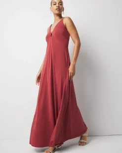 Hardware Jersey Maxi Dress*White House Black Market Clearance
