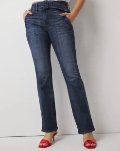 High-Rise Belted Skinny Flare Jeans*White House Black Market Hot