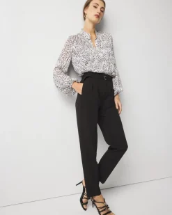 High-Rise Belted Tapered Ankle Pant*White House Black Market Best