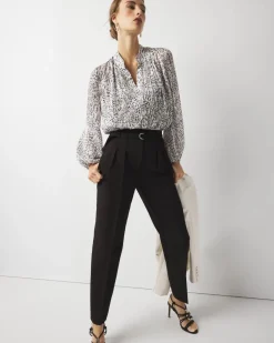 High-Rise Belted Tapered Ankle Pant*White House Black Market Best