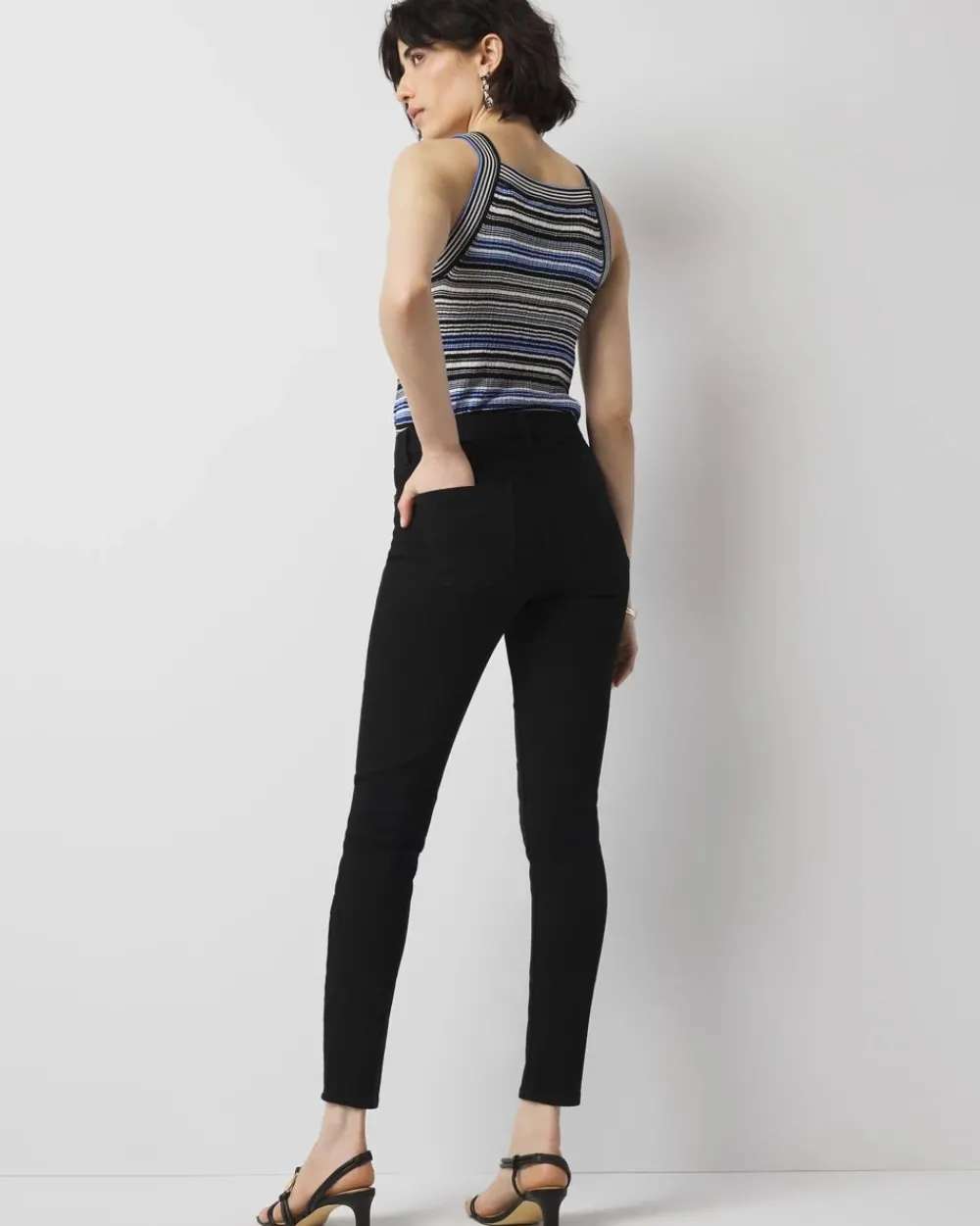 High-Rise Black Skinny Jeans*White House Black Market Discount