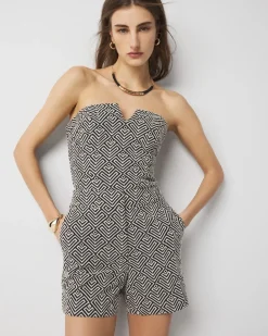 High-Rise Embroidered Short*White House Black Market Outlet