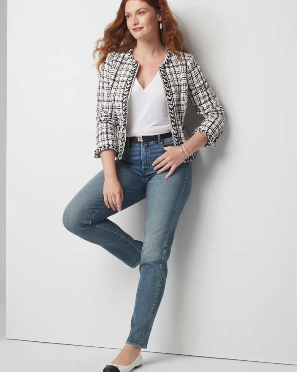 High-Rise Full Straight Jeans*White House Black Market Clearance