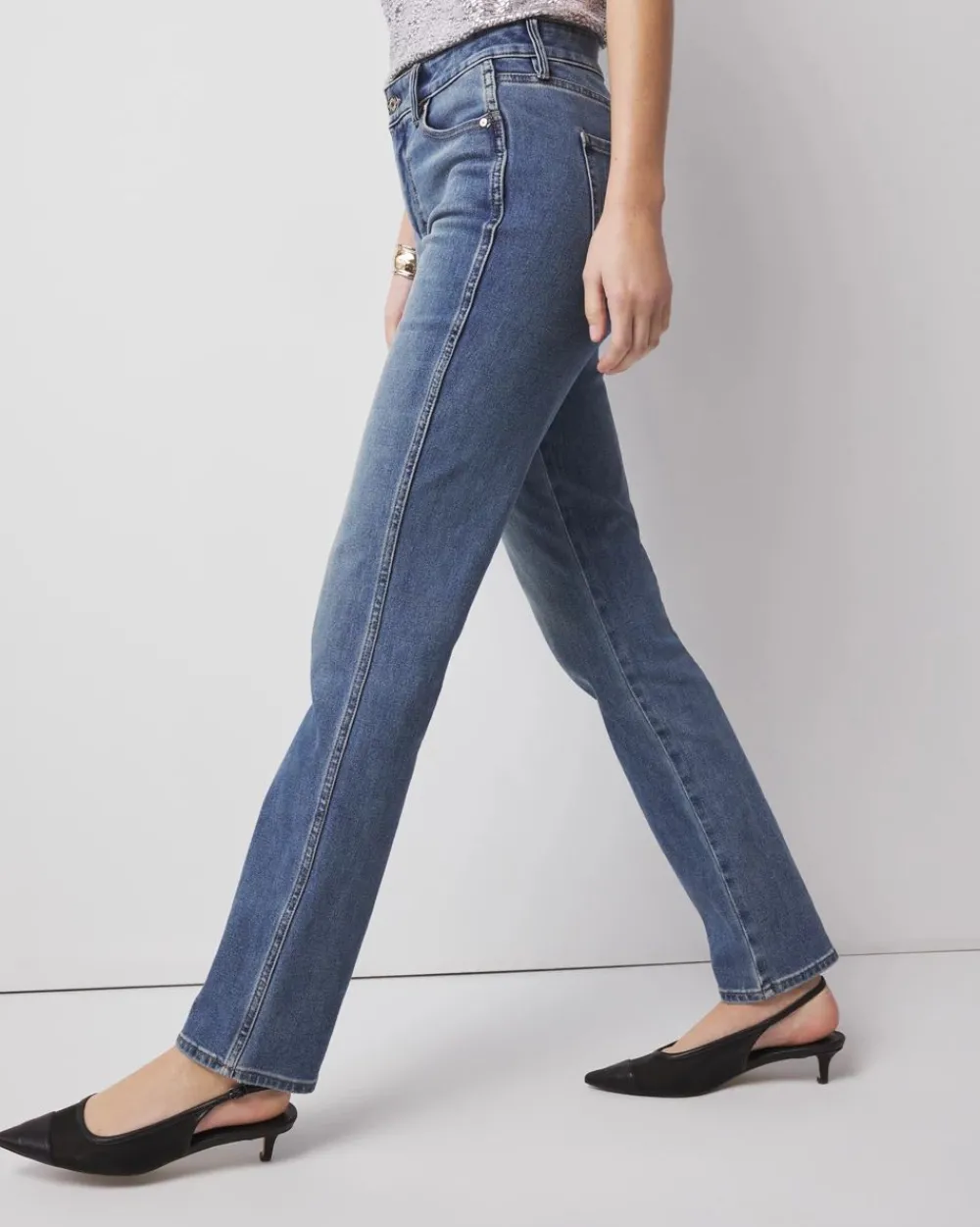 High-Rise Full Straight Jeans*White House Black Market Outlet