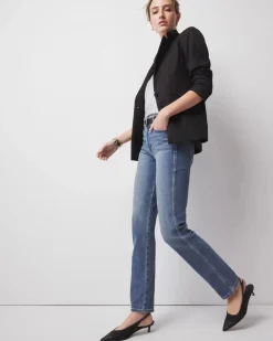 High-Rise Full Straight Jeans*White House Black Market Outlet
