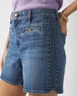 High-Rise Novelty Pocket Denim Short*White House Black Market New