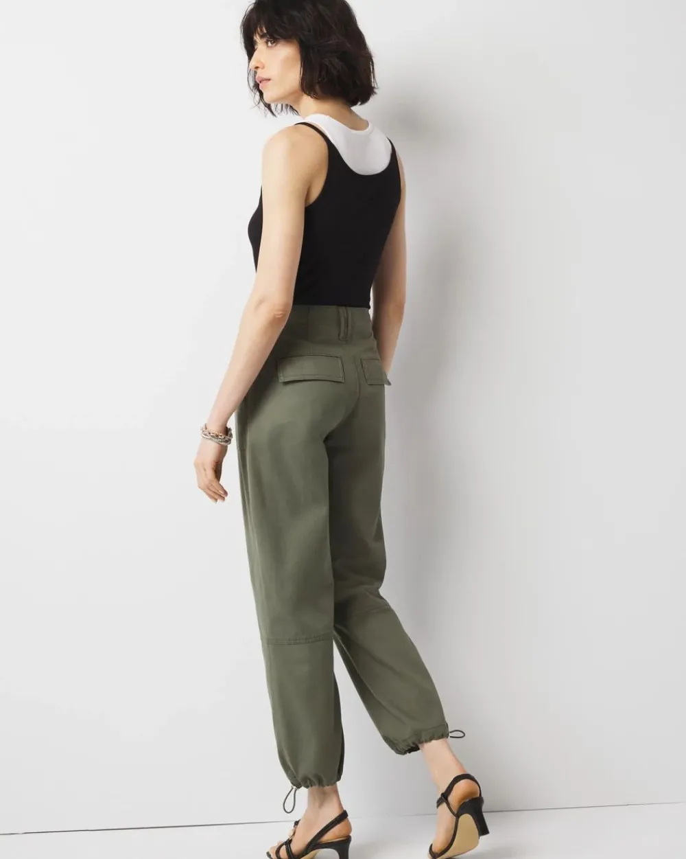 High-Rise Pret Relaxed Utility Ankle Pant*White House Black Market Sale