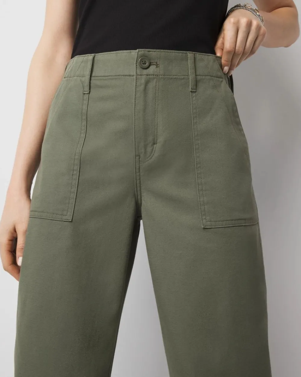 High-Rise Pret Relaxed Utility Ankle Pant*White House Black Market Sale