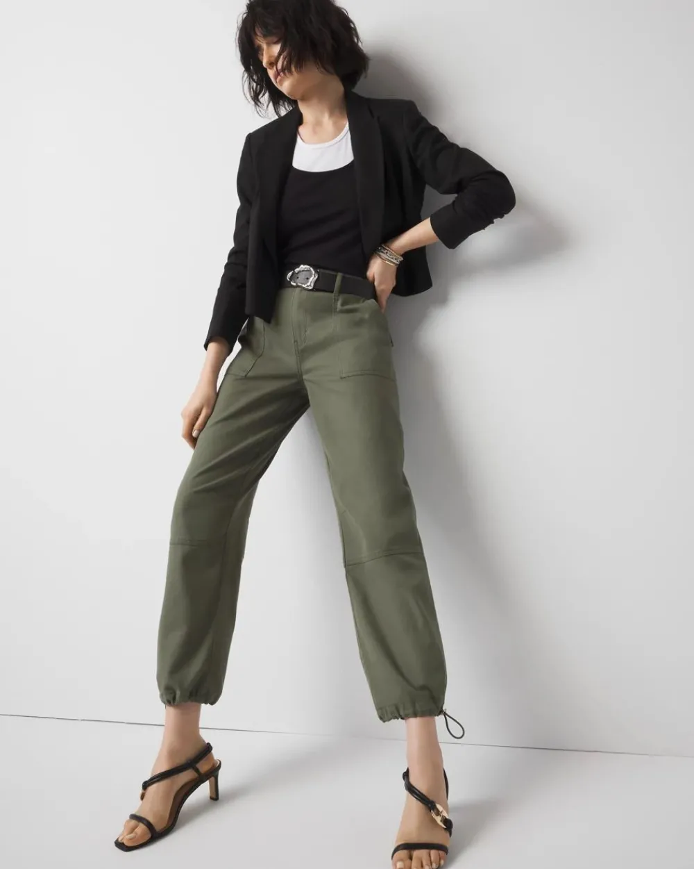 High-Rise Pret Relaxed Utility Ankle Pant*White House Black Market Sale