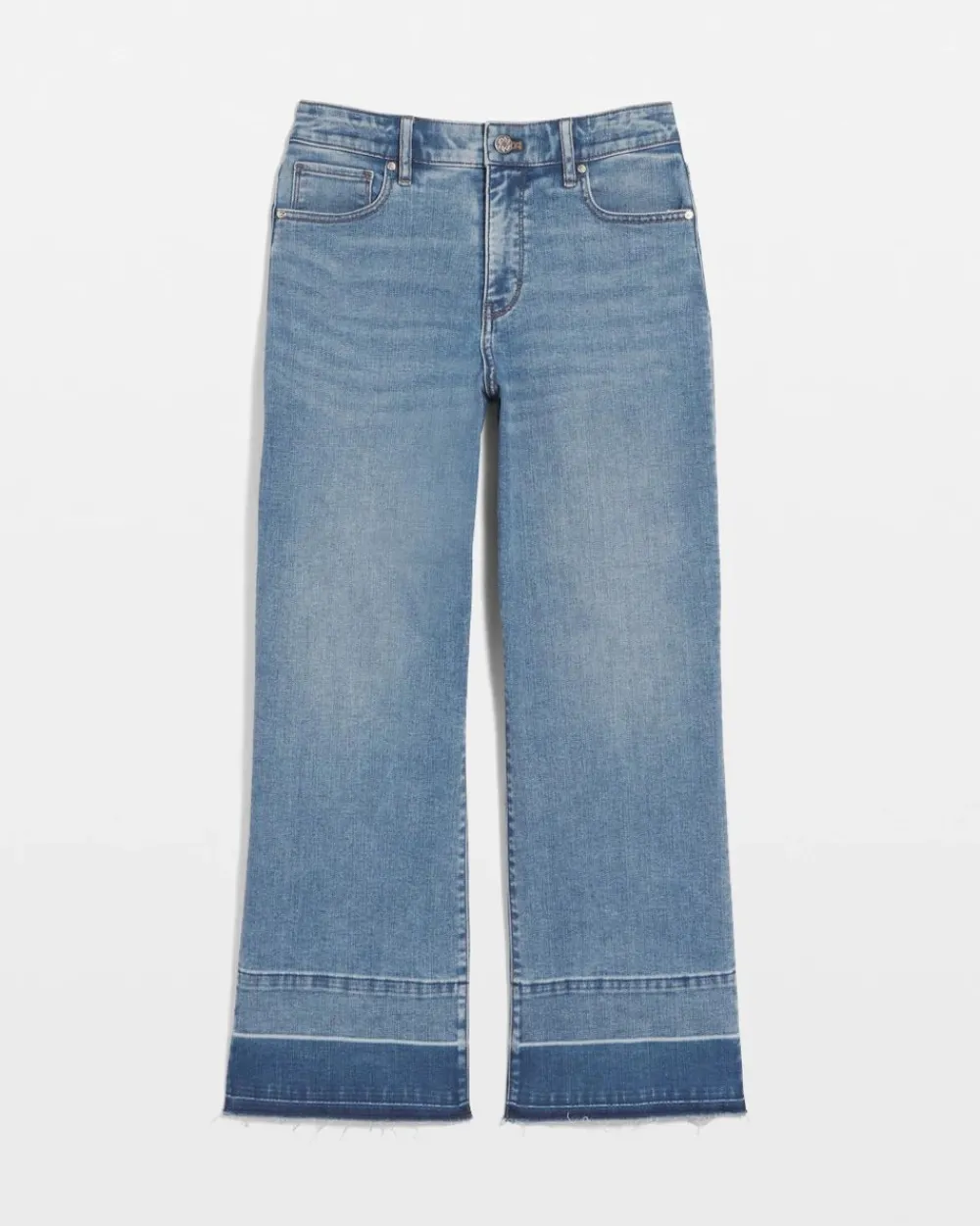 High-Rise Released Hem Wide Leg Cropped Jean*White House Black Market Hot