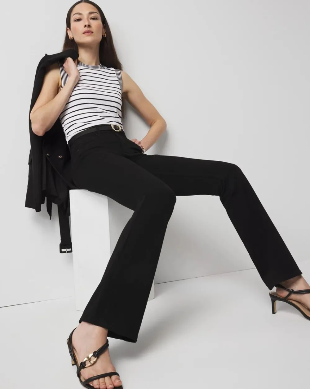 High-Rise Skinny Flare Jeans*White House Black Market Fashion